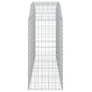 vidaXL íves horganyzott vas gabion kosár 200x50x100/120 cm