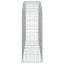 vidaXL íves horganyzott vas gabion kosár 200x50x120/140 cm