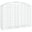 vidaXL íves horganyzott vas gabion kosár 200x50x140/160 cm