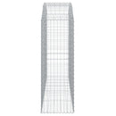 vidaXL íves horganyzott vas gabion kosár 200x50x140/160 cm