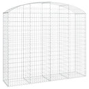 vidaXL íves horganyzott vas gabion kosár 200x50x160/180 cm