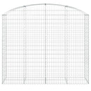 vidaXL íves horganyzott vas gabion kosár 200x50x160/180 cm