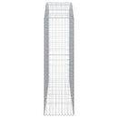 vidaXL íves horganyzott vas gabion kosár 200x50x160/180 cm