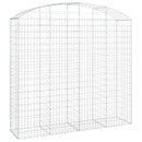 vidaXL íves horganyzott vas gabion kosár 200x50x180/200 cm