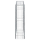 vidaXL íves horganyzott vas gabion kosár 200x50x180/200 cm
