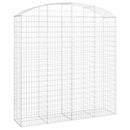 vidaXL íves horganyzott vas gabion kosár 200x50x200/220 cm