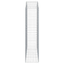 vidaXL íves horganyzott vas gabion kosár 200x50x200/220 cm