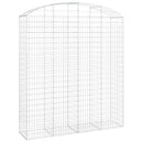 vidaXL íves horganyzott vas gabion kosár 200x50x220/240 cm