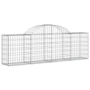 vidaXL íves horganyzott vas gabion kosár 200x30x60/80 cm