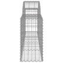 vidaXL íves horganyzott vas gabion kosár 200x30x60/80 cm