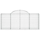 vidaXL íves horganyzott vas gabion kosár 200x30x80/100 cm