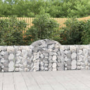 vidaXL íves horganyzott vas gabion kosár 200x30x80/100 cm