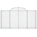 vidaXL íves horganyzott vas gabion kosár 200x30x100/120 cm