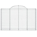 vidaXL íves horganyzott vas gabion kosár 200x30x120/140 cm