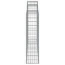 vidaXL íves horganyzott vas gabion kosár 200x30x120/140 cm