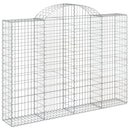 vidaXL íves horganyzott vas gabion kosár 200x30x140/160 cm