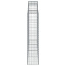 vidaXL íves horganyzott vas gabion kosár 200x30x140/160 cm