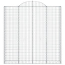 vidaXL íves horganyzott vas gabion kosár 200x30x200/220 cm