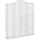 vidaXL íves horganyzott vas gabion kosár 200x30x220/240 cm