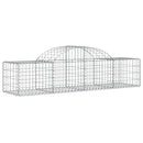 vidaXL íves horganyzott vas gabion kosár 200x50x40/60 cm