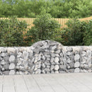 vidaXL íves horganyzott vas gabion kosár 200x50x80/100 cm