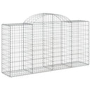 vidaXL íves horganyzott vas gabion kosár 200x50x100/120 cm