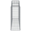 vidaXL íves horganyzott vas gabion kosár 200x50x100/120 cm