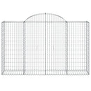 vidaXL íves horganyzott vas gabion kosár 200x50x120/140 cm
