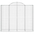 vidaXL íves horganyzott vas gabion kosár 200x50x160/180 cm