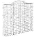 vidaXL íves horganyzott vas gabion kosár 200x50x180/200 cm