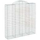 vidaXL íves horganyzott vas gabion kosár 200x50x200/220 cm