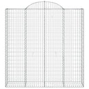 vidaXL íves horganyzott vas gabion kosár 200x50x200/220 cm