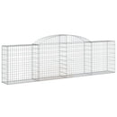 vidaXL íves horganyzott vas gabion kosár 300 x 30 x 80/100 cm