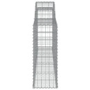 vidaXL íves horganyzott vas gabion kosár 300 x 30 x 80/100 cm