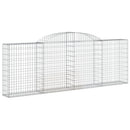 vidaXL íves horganyzott vas gabion kosár 300 x 30 x 100/120 cm