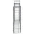 vidaXL íves horganyzott vas gabion kosár 300 x 30 x 100/120 cm