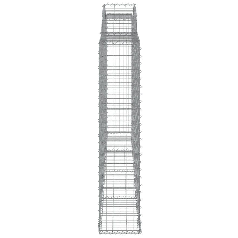 vidaXL íves horganyzott vas gabion kosár 300 x 30 x 140/160 cm