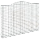 vidaXL íves horganyzott vas gabion kosár 300 x 30 x 200/220 cm