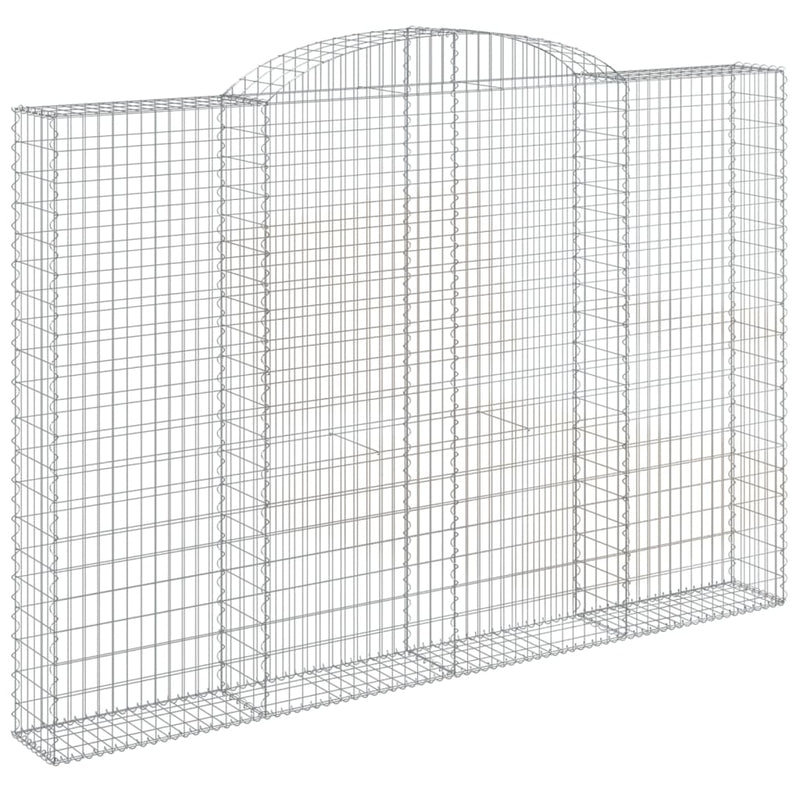 vidaXL íves horganyzott vas gabion kosár 300 x 30 x 200/220 cm