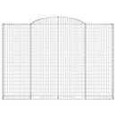 vidaXL íves horganyzott vas gabion kosár 300 x 30 x 200/220 cm