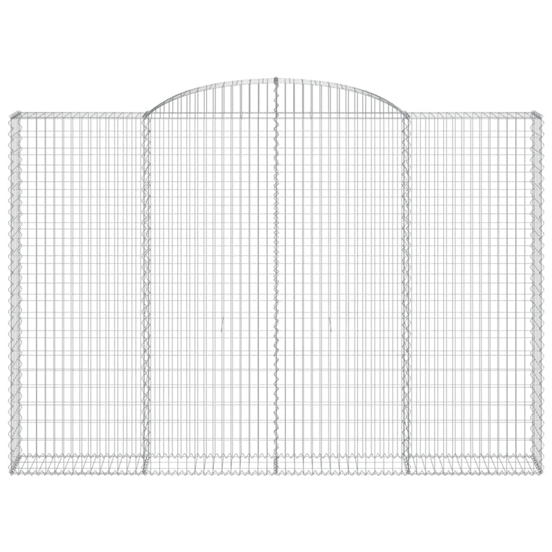 vidaXL íves horganyzott vas gabion kosár 300 x 30 x 200/220 cm