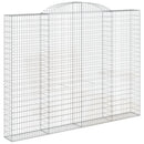 vidaXL íves horganyzott vas gabion kosár 300 x 30 x 220/240 cm