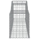 vidaXL íves horganyzott vas gabion kosár 300 x 50 x 60/80 cm