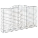 vidaXL íves horganyzott vas gabion kosár 300 x 50 x 160/180 cm