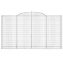 vidaXL íves horganyzott vas gabion kosár 300 x 50 x 160/180 cm