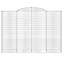 vidaXL íves horganyzott vas gabion kosár 300 x 50 x 200/220 cm
