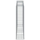 vidaXL íves horganyzott vas gabion kosár 300 x 50 x 200/220 cm