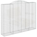 vidaXL íves horganyzott vas gabion kosár 300 x 50 x 220/240 cm
