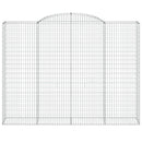 vidaXL íves horganyzott vas gabion kosár 300 x 50 x 220/240 cm
