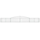 vidaXL íves horganyzott vas gabion kosár 400x30x40/60 cm